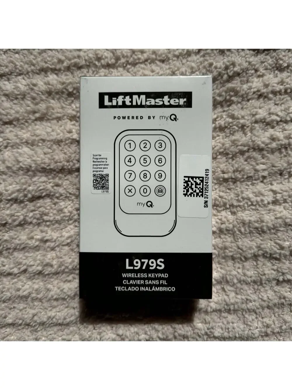 Brand New In Box LiftMaster L979S Wireless Keypad, 12 Buttons, White, 30m Range